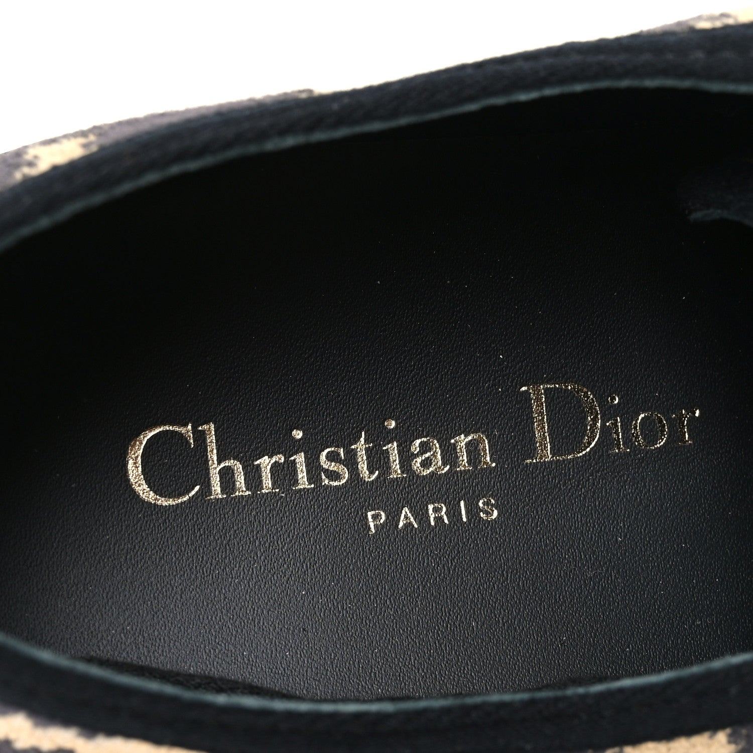 Christian Dior Canvas Leopard Print Embroidered Womens Walk'N'Dior Low Top Sneakers 38 Natural 7 of 8