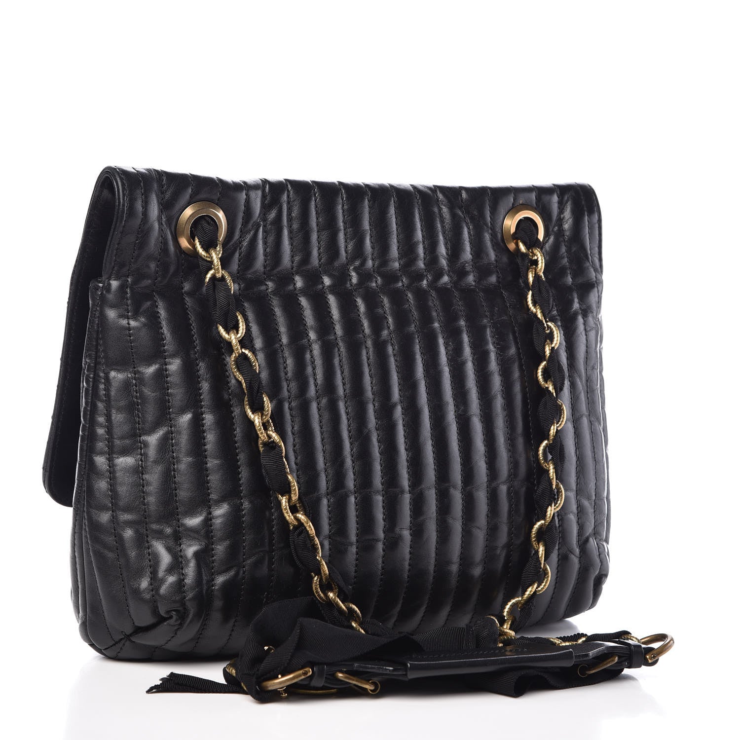 Lanvin Lambskin Quilted Medium Happy Shoulder Bag Black 3 of 9