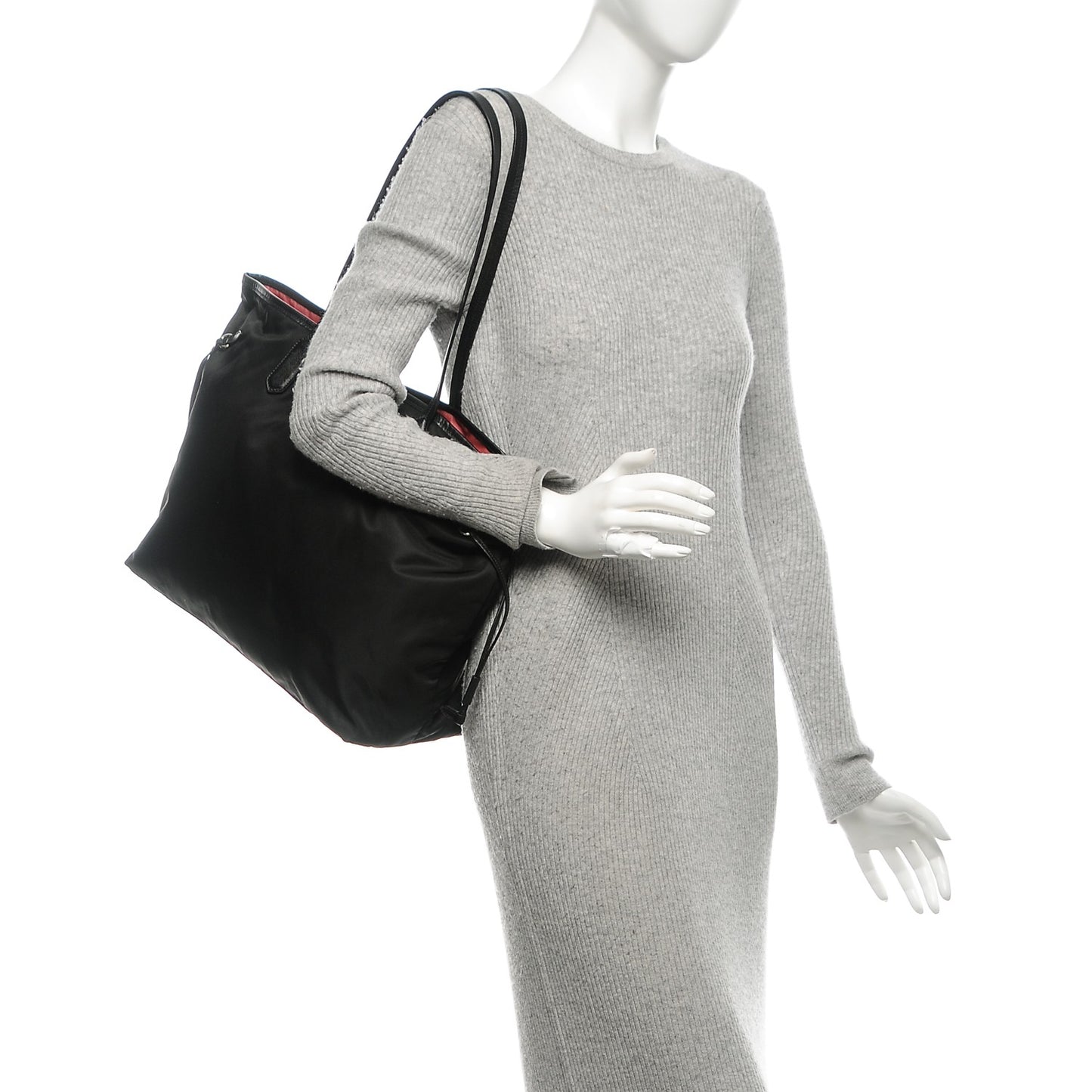 Saffiano Tessuto Nylon Tote Nero Black