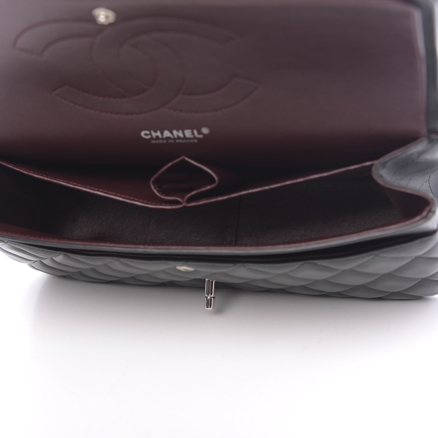Chanel Lambskin Quilted Jumbo Double Flap Black 5 of 11