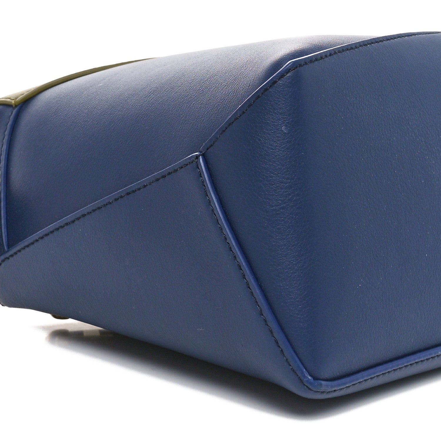 Loewe Calfskin Small Puzzle Edge Bag Olive Abyss Blue 8 of 9
