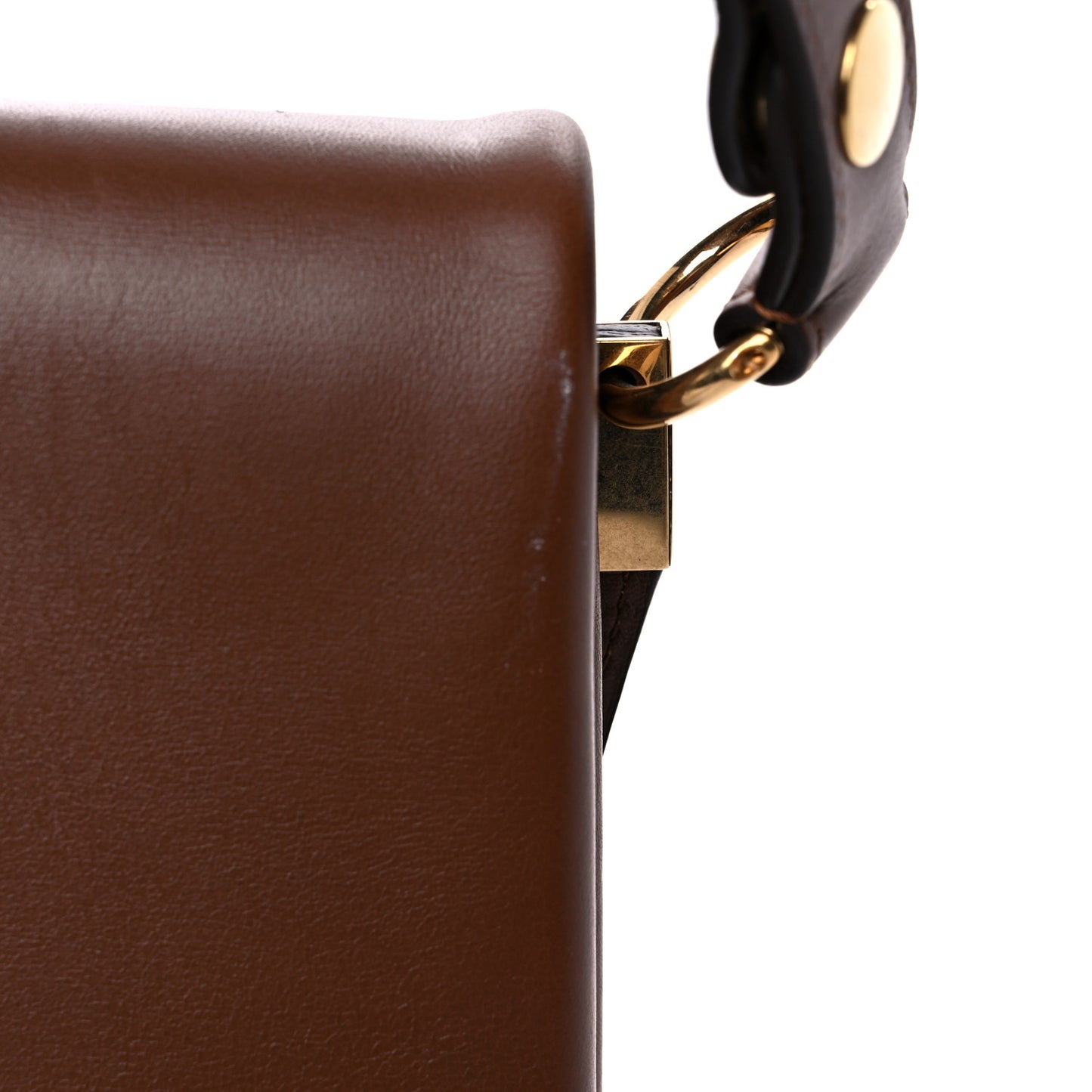 Smooth Calfskin Blade Flap Brown