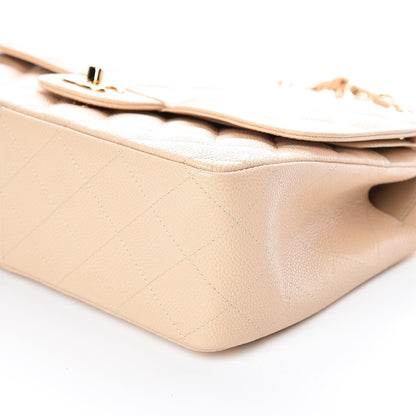 Chanel Caviar Quilted Jumbo Double Flap Light Beige 6 of 10