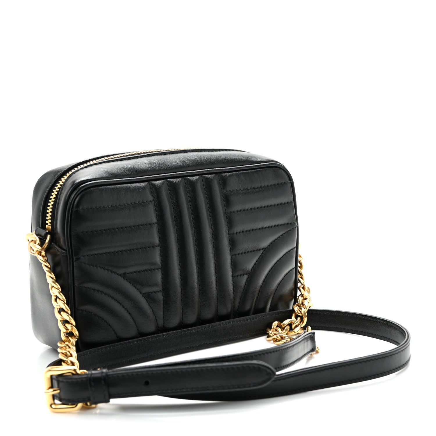 Prada Soft Calfskin Diagramme Crossbody Bag Black 3 of 10