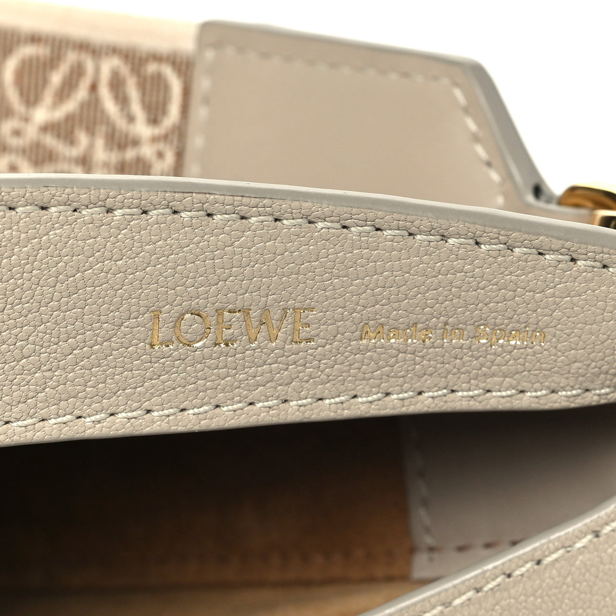 Loewe Satin Calfskin Jacquard Small Luna Bag Oat 6 of 9
