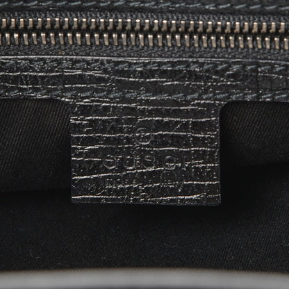 Gucci Monogram Medium Horsebit Chain Hobo Black 6 of 12