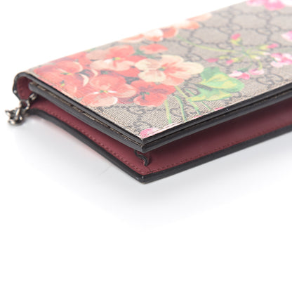Gucci GG Supreme Monogram Blooms Chain Wallet Beige Multicolor Dry Rose 6 of 7