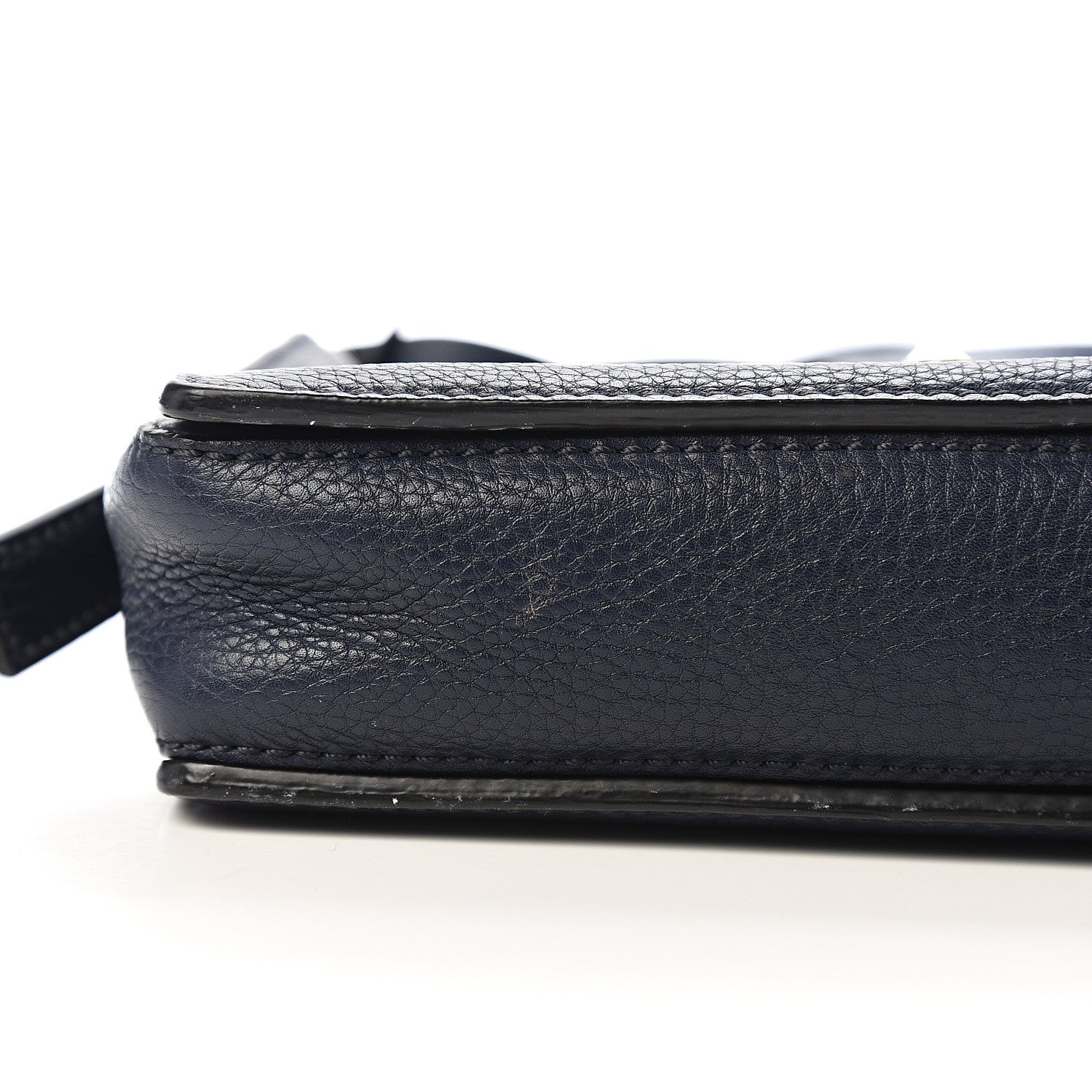 Valentino Garavani Pebbled Calfskin Rockstud Satchel Navy 8 of 8
