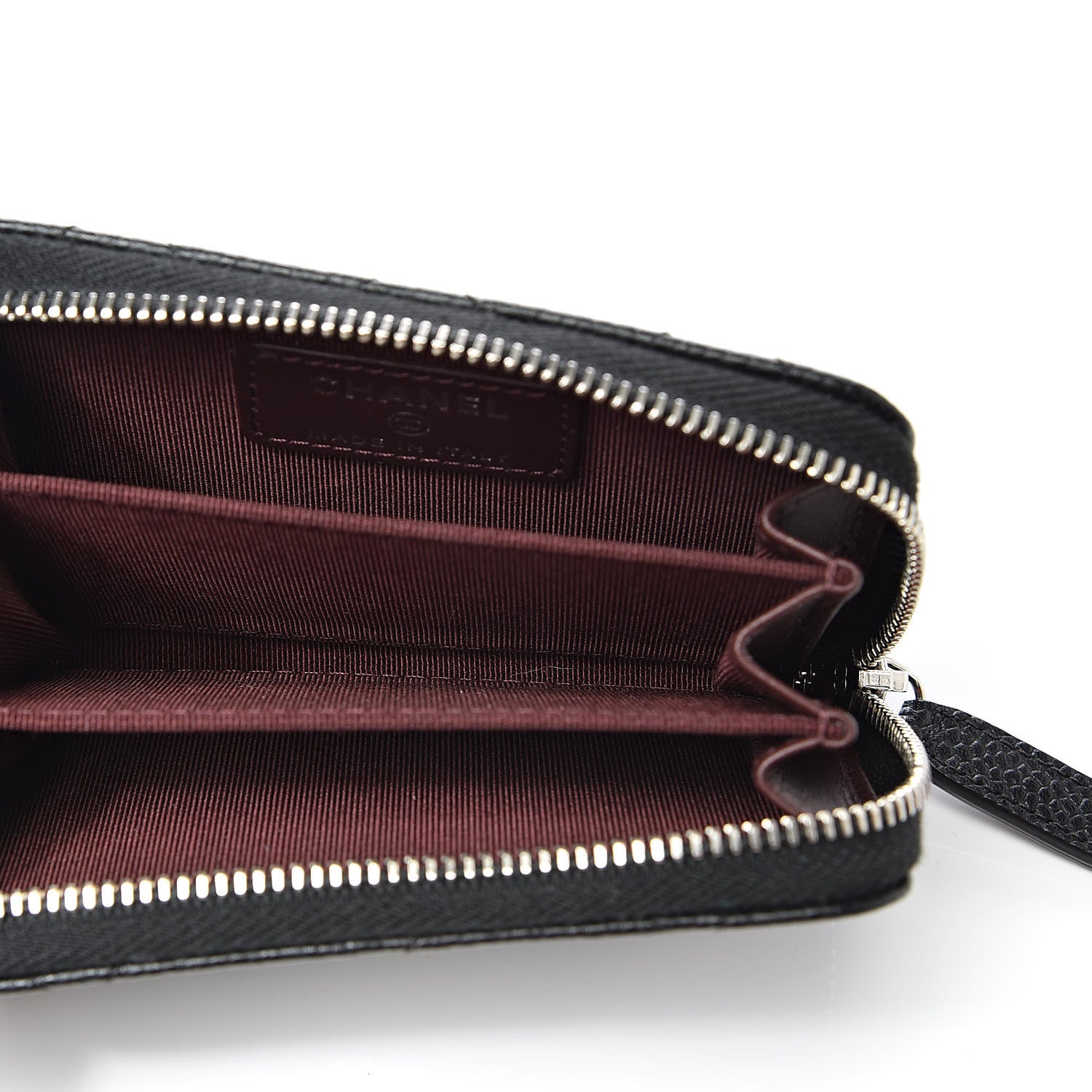 Chanel Caviar Quilted Zip Coin Purse Black 5 of 8
