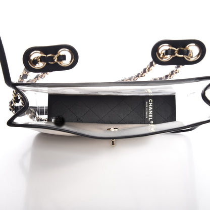 Chanel Lambskin PVC Medium Coco Sand Flap Black 5 of 10