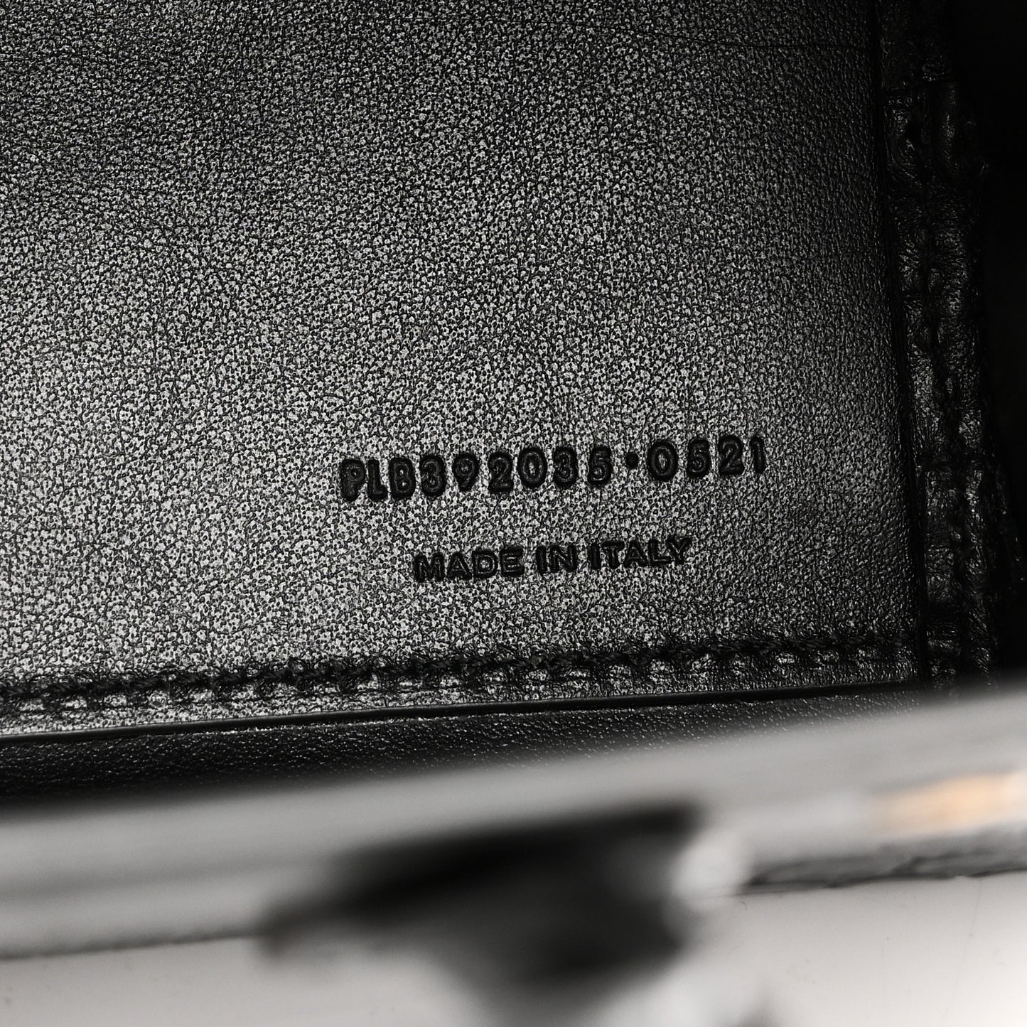 Calfskin Crocodile Embossed Nano Sac De Jour Black