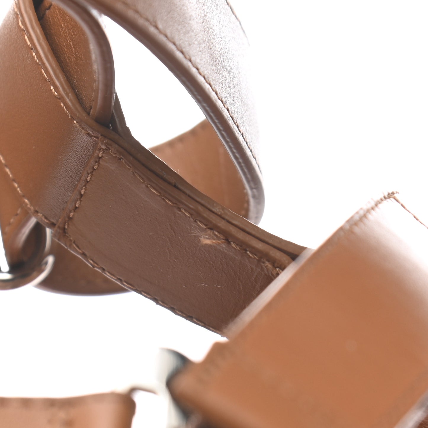 Calfskin Womens Enid Sandals 38.5 Naturel