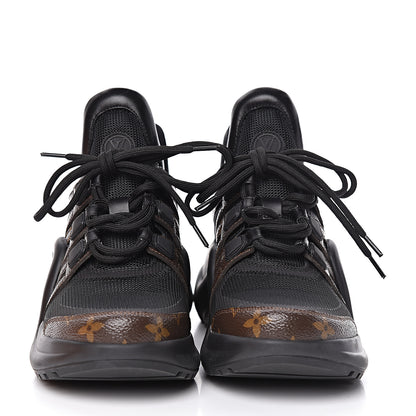 Louis Vuitton Calfskin Patent Monogram LV Archlight Sneakers 38 Black 2 of 10