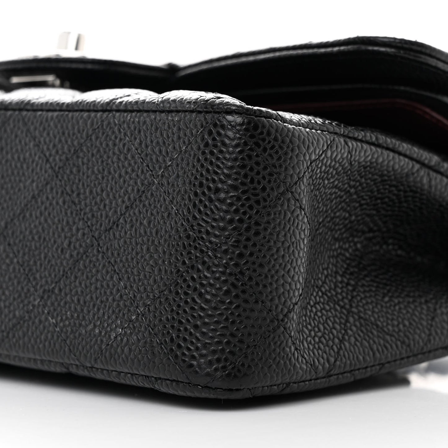 Caviar Quilted Small Double Flap Black