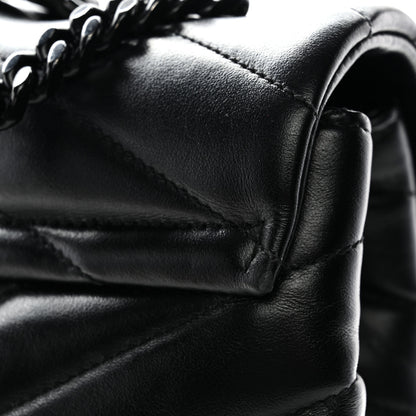 Saint Laurent Calfskin Y Quilted Monogram Monochrome Large Loulou Chain Satchel Black 12 of 12