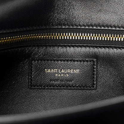 Saint Laurent Lambskin Carre Quilted Le Maillon Satchel Black 6 of 10