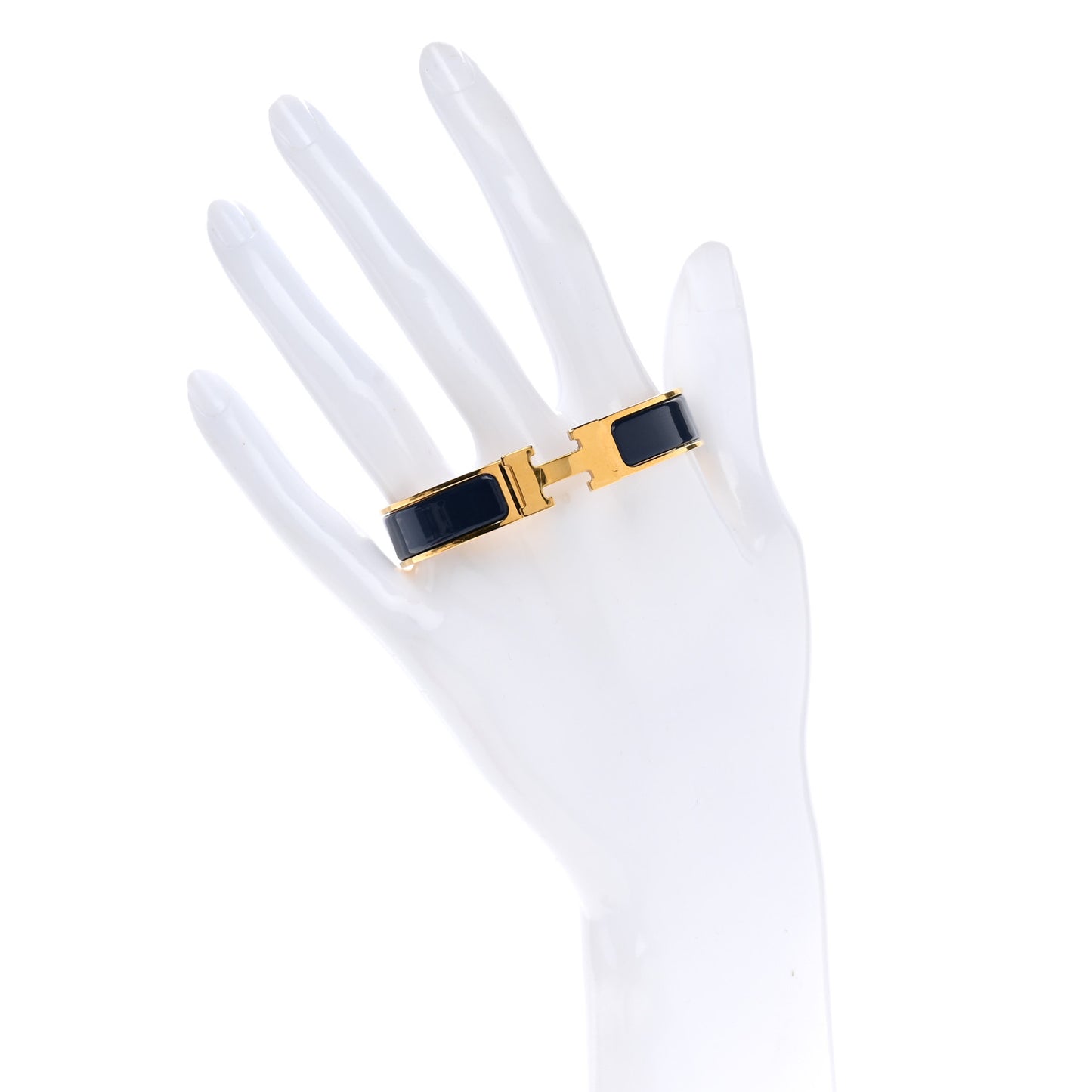 Enamel Narrow Clic Clac H Bracelet PM Indigo