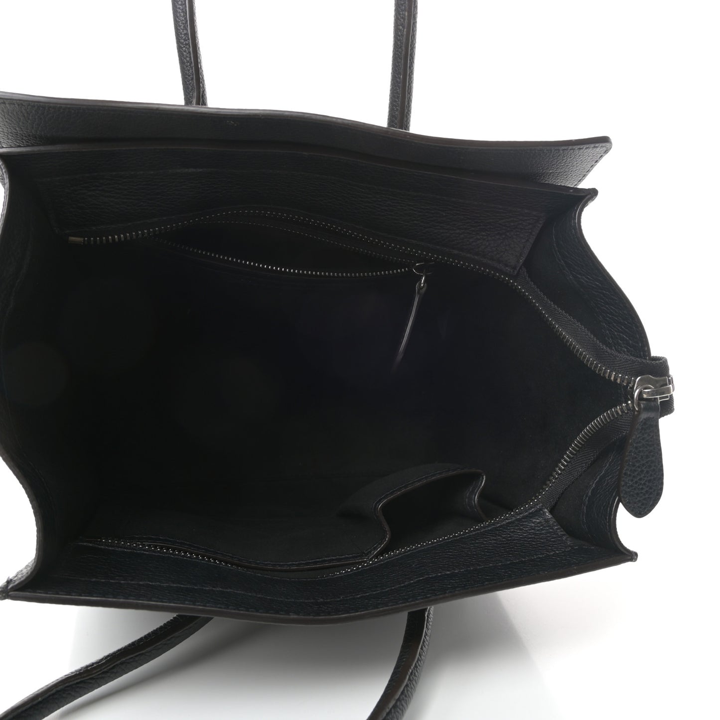 Drummed Calfskin Micro Luggage Black