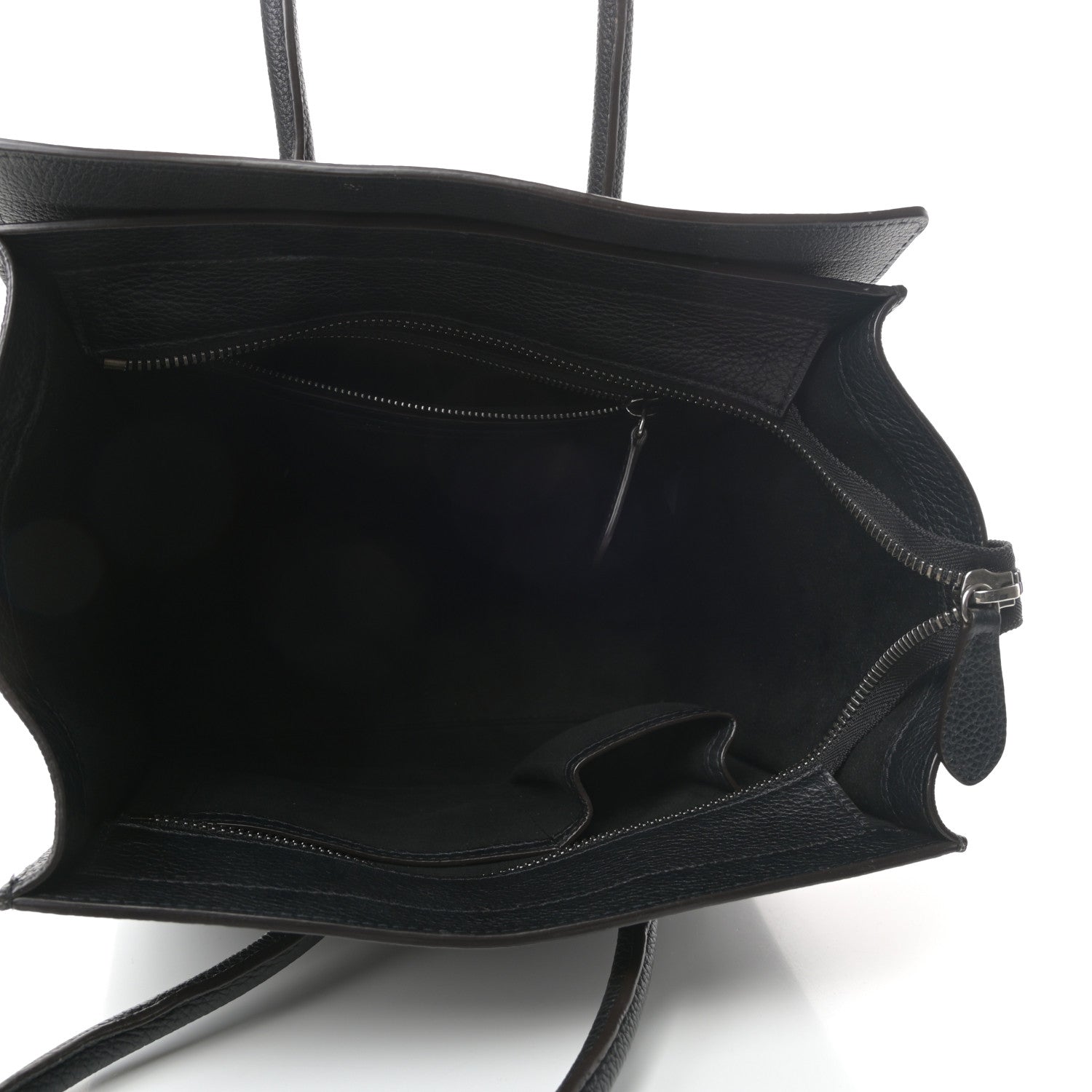 Celine Drummed Calfskin Micro Luggage Black 5 of 8