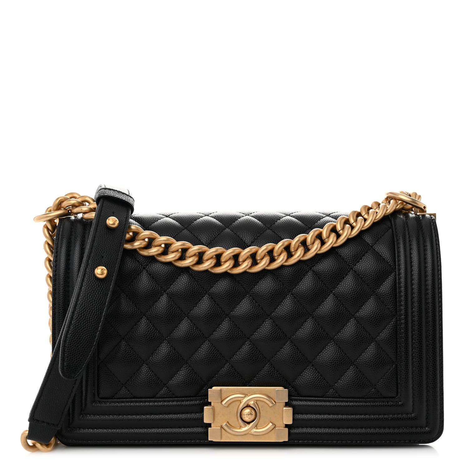 Chanel Caviar Quilted Medium Boy Flap Black 1 of 11