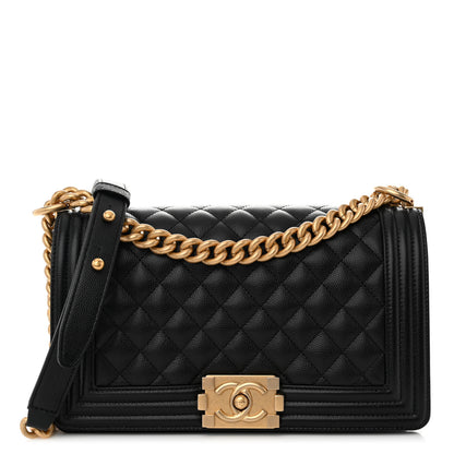 Chanel Caviar Quilted Medium Boy Flap Black 1 of 11
