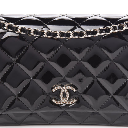 Chanel Patent Quilted Brilliant Wallet On Chain WOC Black 12 of 12