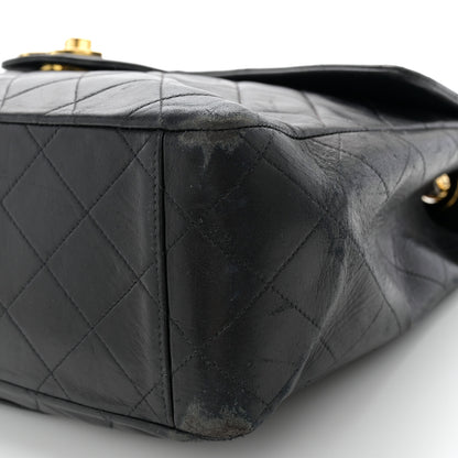 Chanel Lambskin Quilted XL Jumbo Single Flap Black 10 of 15