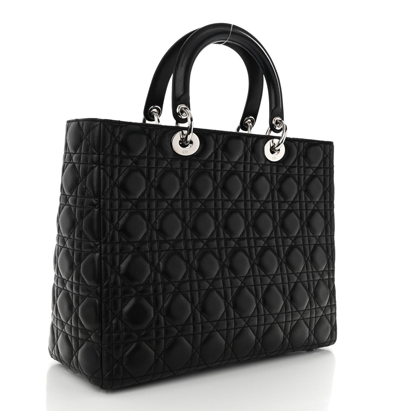 Lambskin Cannage Large Lady Dior Black