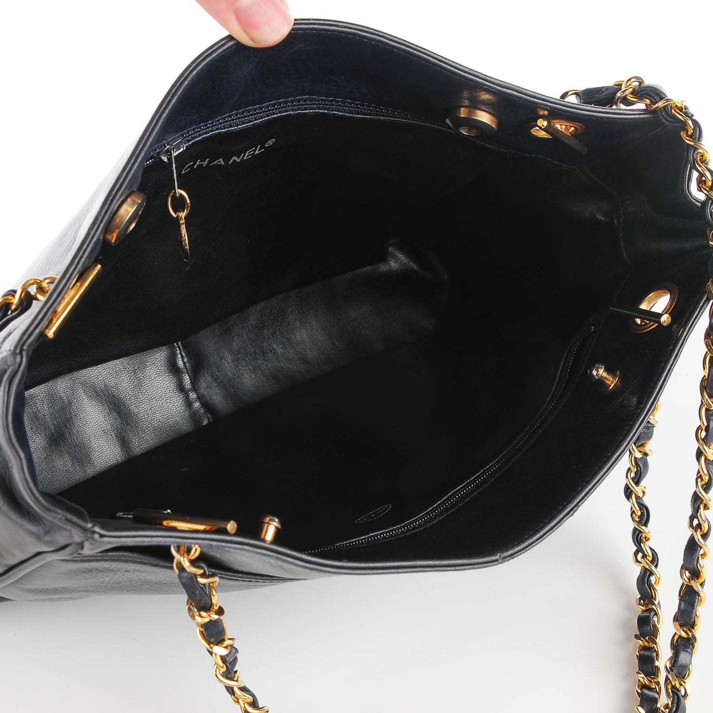 Lambskin Shoulder Bag Navy
