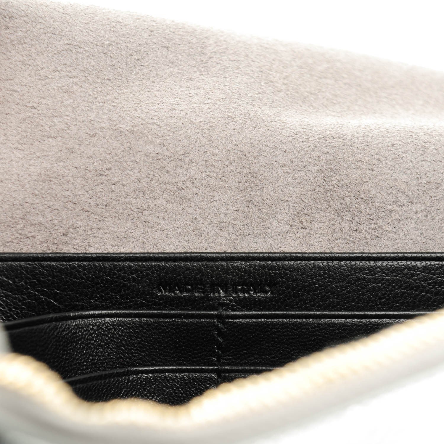Saint Laurent Metallic Calfskin Kate Monogram Tassel Chain Wallet Silver 6 of 7