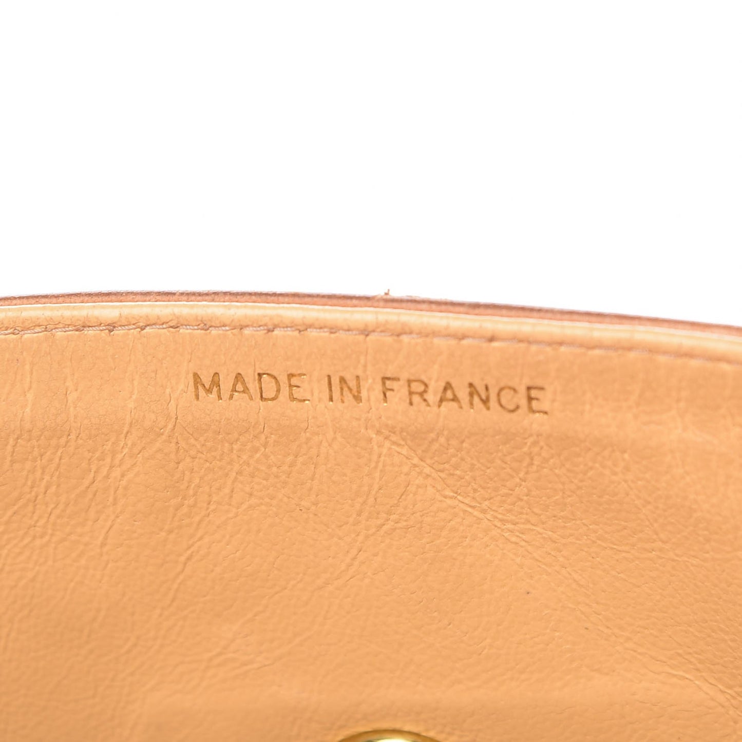 Calfskin Embossed Medium Flap Natural