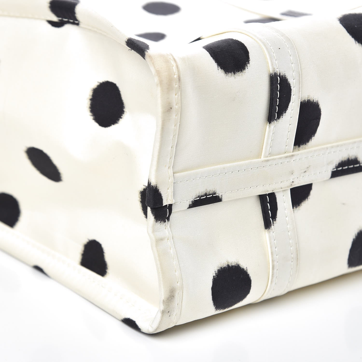 Balenciaga Silk Polka Dot S Bazar Shopper Tote White Black 14 of 18