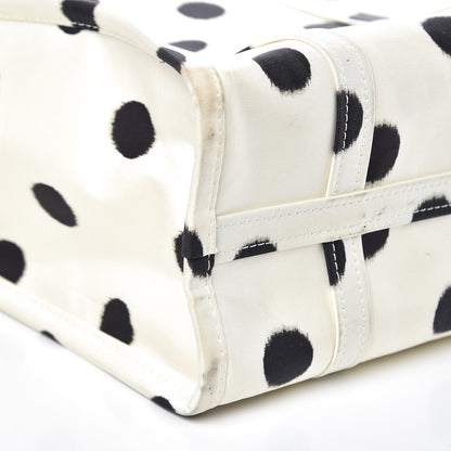 Balenciaga Silk Polka Dot S Bazar Shopper Tote White Black 14 of 18