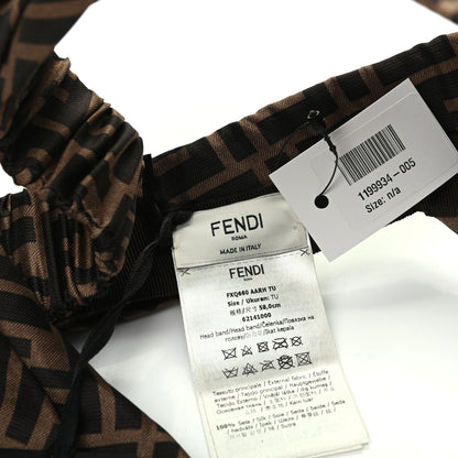 Fendi Silk FF Logo Visor Tobacco 5 of 6