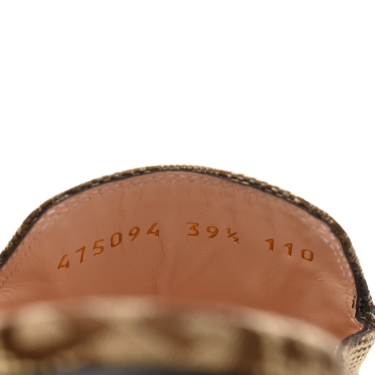 Gucci Monogram Jumbo GG Malaga Kid Womens Princetown Slippers 39.5 Camel Ebony New Acero Beige 8 of 8