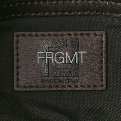 Fendi x FRGMT Woven Fabric Jacquard FF Embroidered Baguette Foldable Tote Mimosa 9 of 14