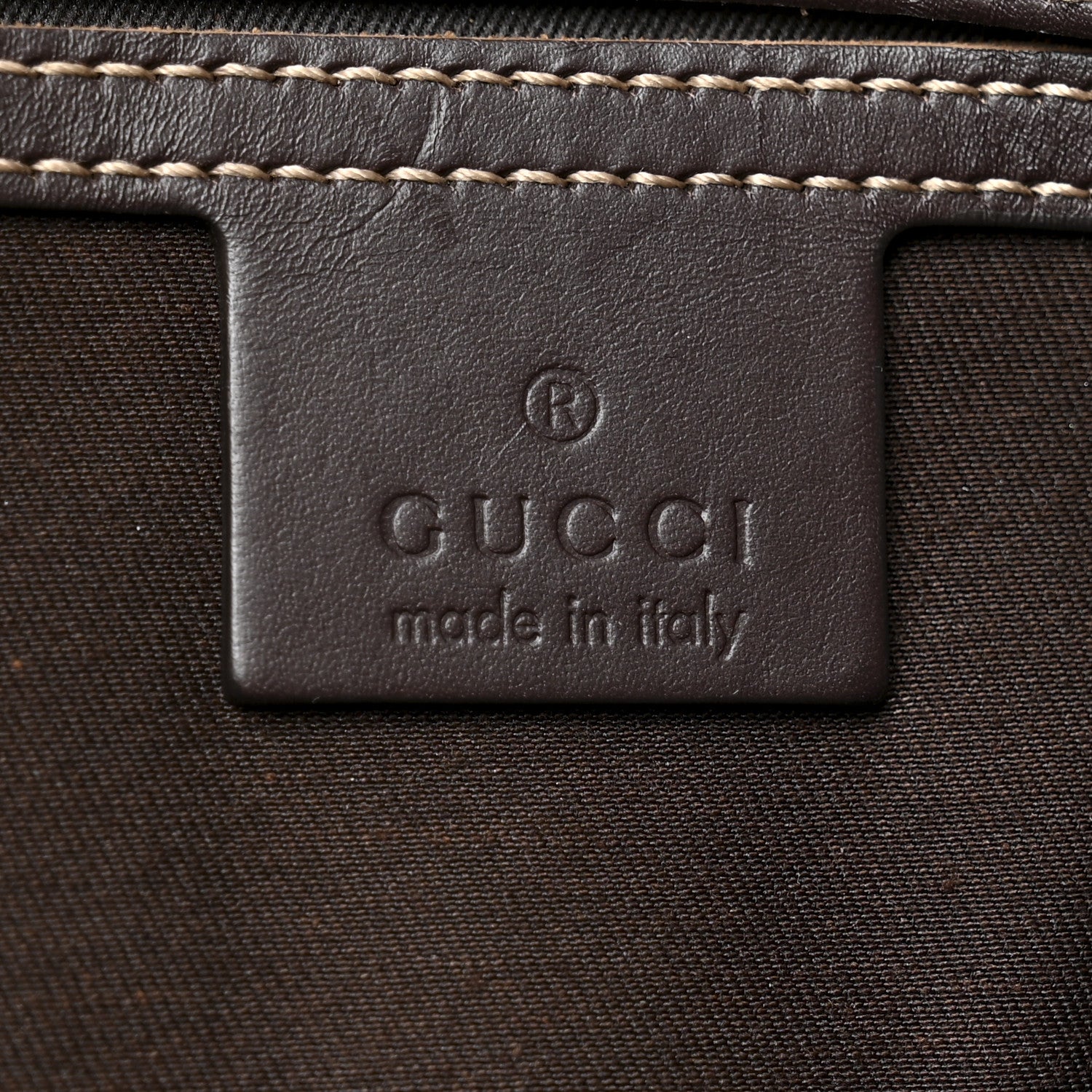 Gucci GG Supreme Monogram Medium Zippered Shopping Tote Dark Brown 6 of 10