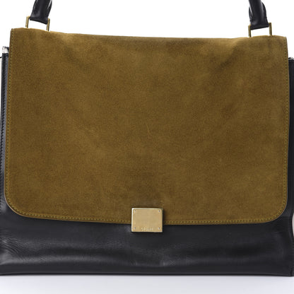 Celine Smooth Calfskin Suede Large Tri-Color Trapeze 7 of 9