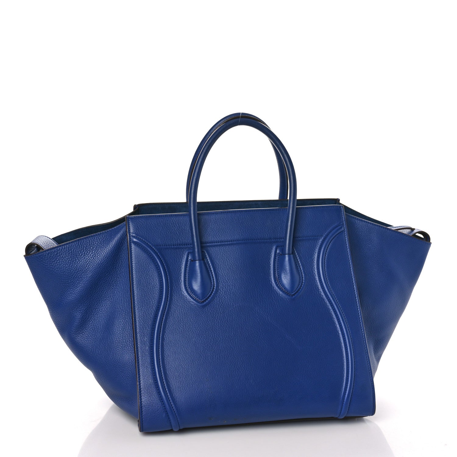 Celine Supple Calfskin Medium Phantom Luggage Indigo 3 of 17