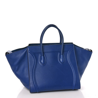 Celine Supple Calfskin Medium Phantom Luggage Indigo 3 of 17