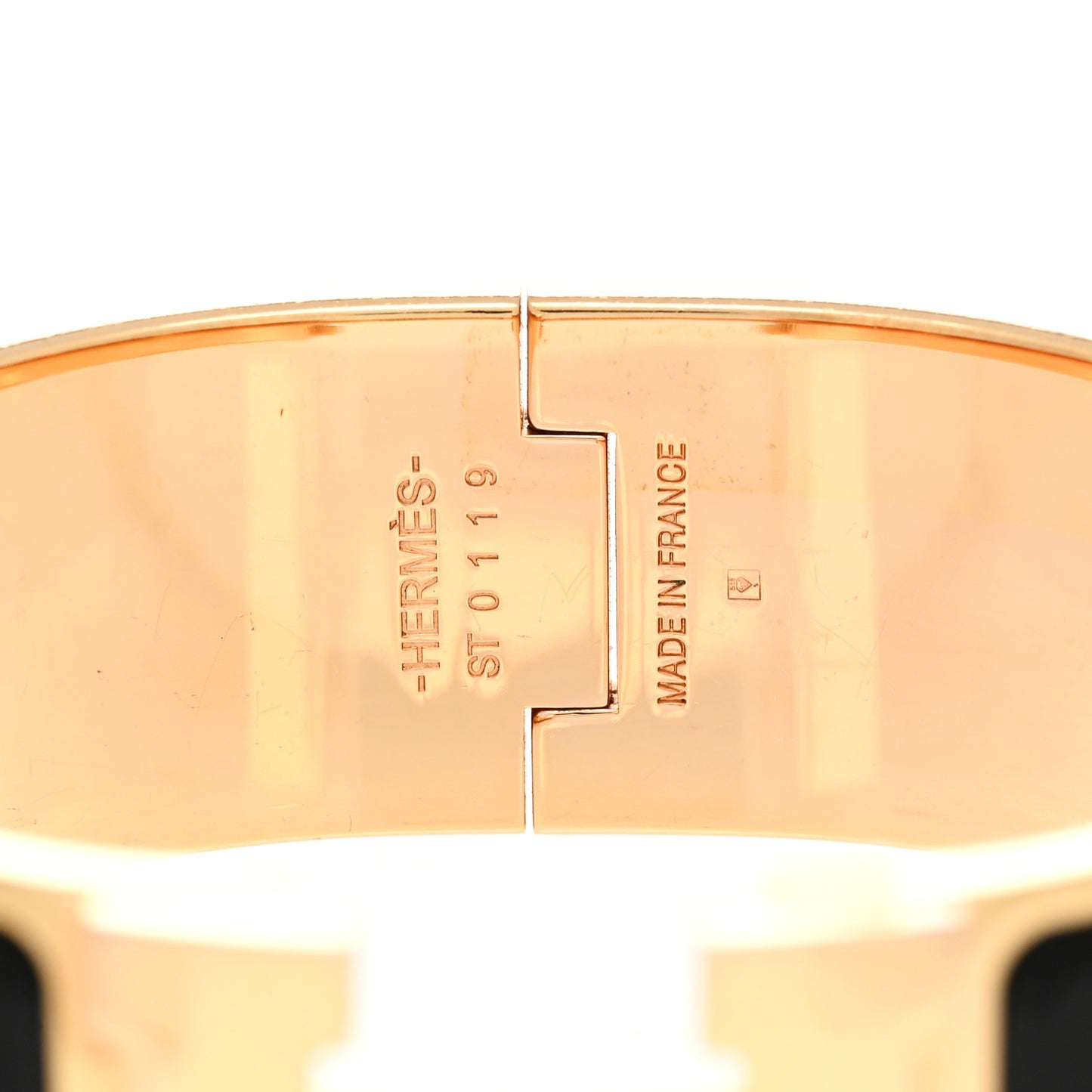 Enamel Wide Clic Clac H Bracelet PM Black