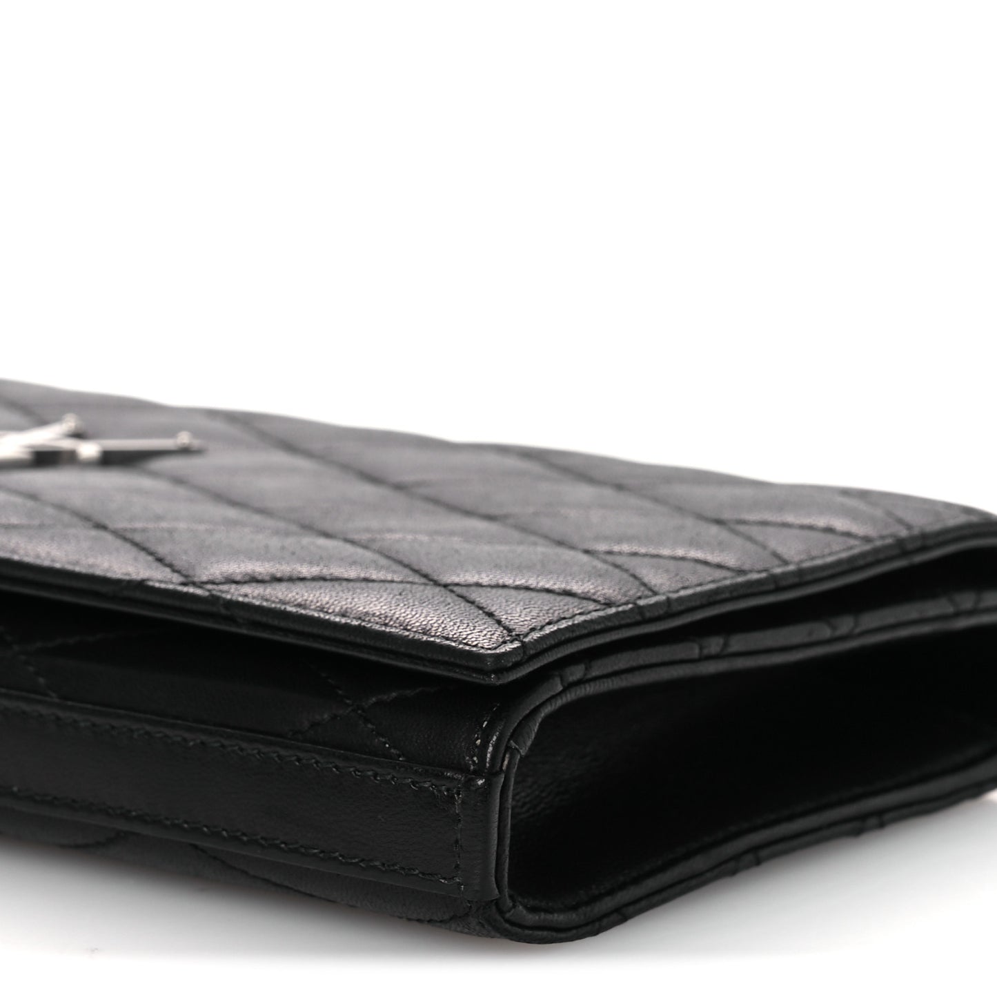 Lambskin Quilted Kate Clutch Black