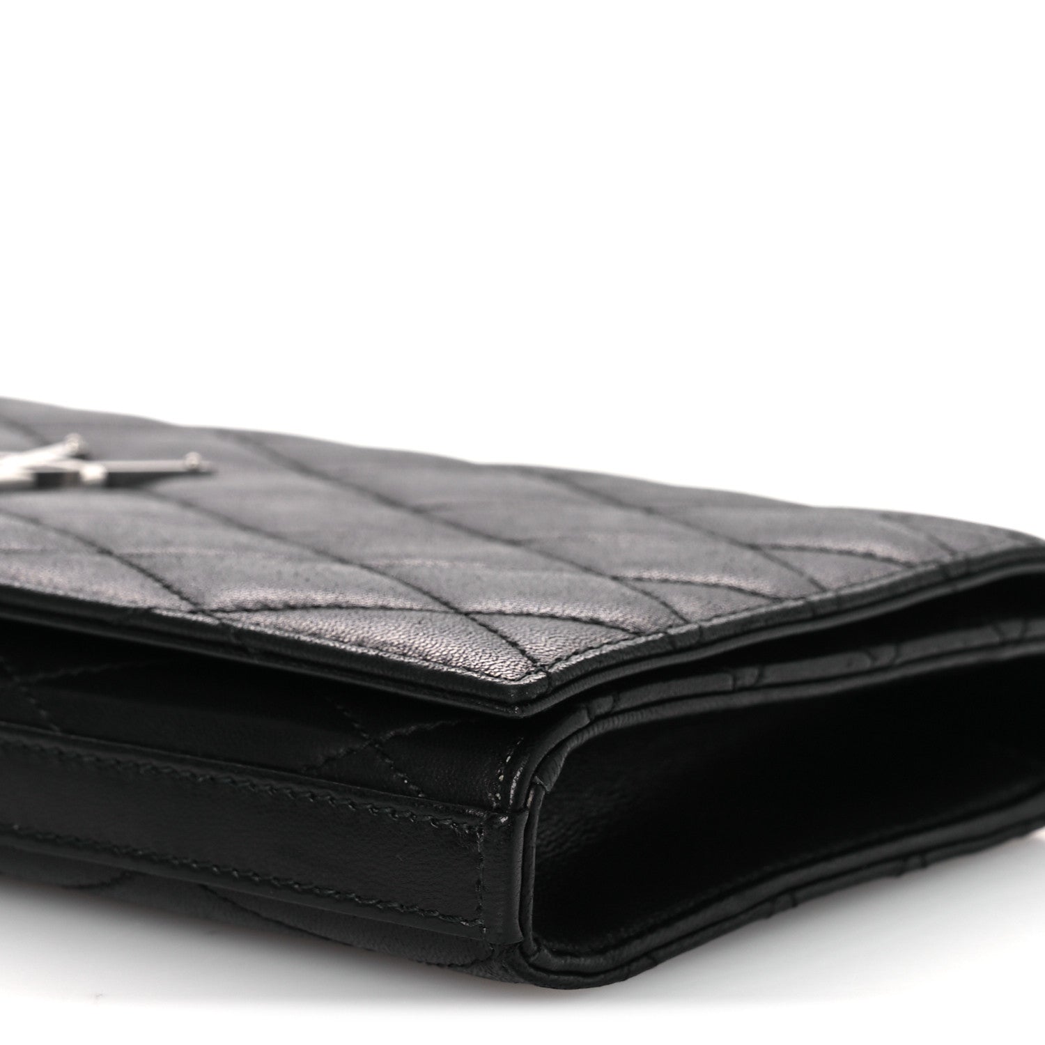Saint Laurent Lambskin Quilted Kate Clutch Black 10 of 11
