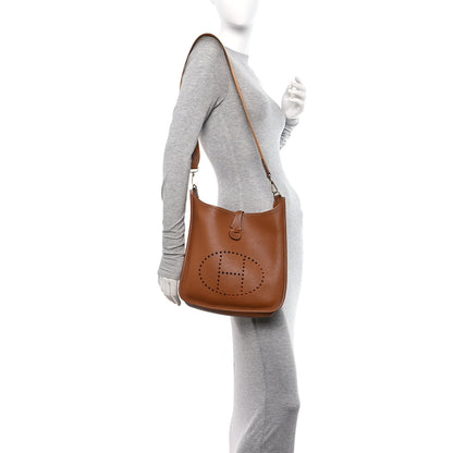 Hermes Taurillon Clemence Evelyne II PM Gold 2 of 10