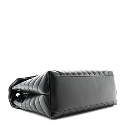 Saint Laurent Calfskin Y Quilted Monogram Monochrome Medium Loulou Chain Satchel Black 4 of 12