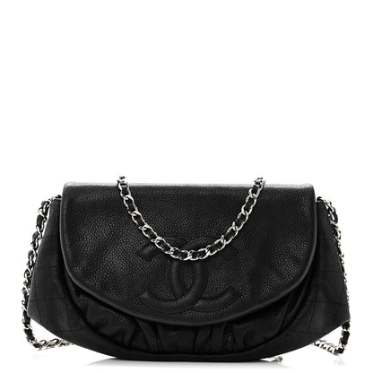 Chanel Caviar Half Moon Wallet On Chain WOC Black 9 of 12