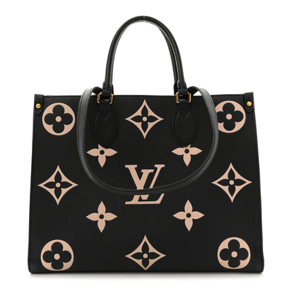Louis Vuitton Empreinte Monogram Giant Onthego MM Black Beige 1 of 12