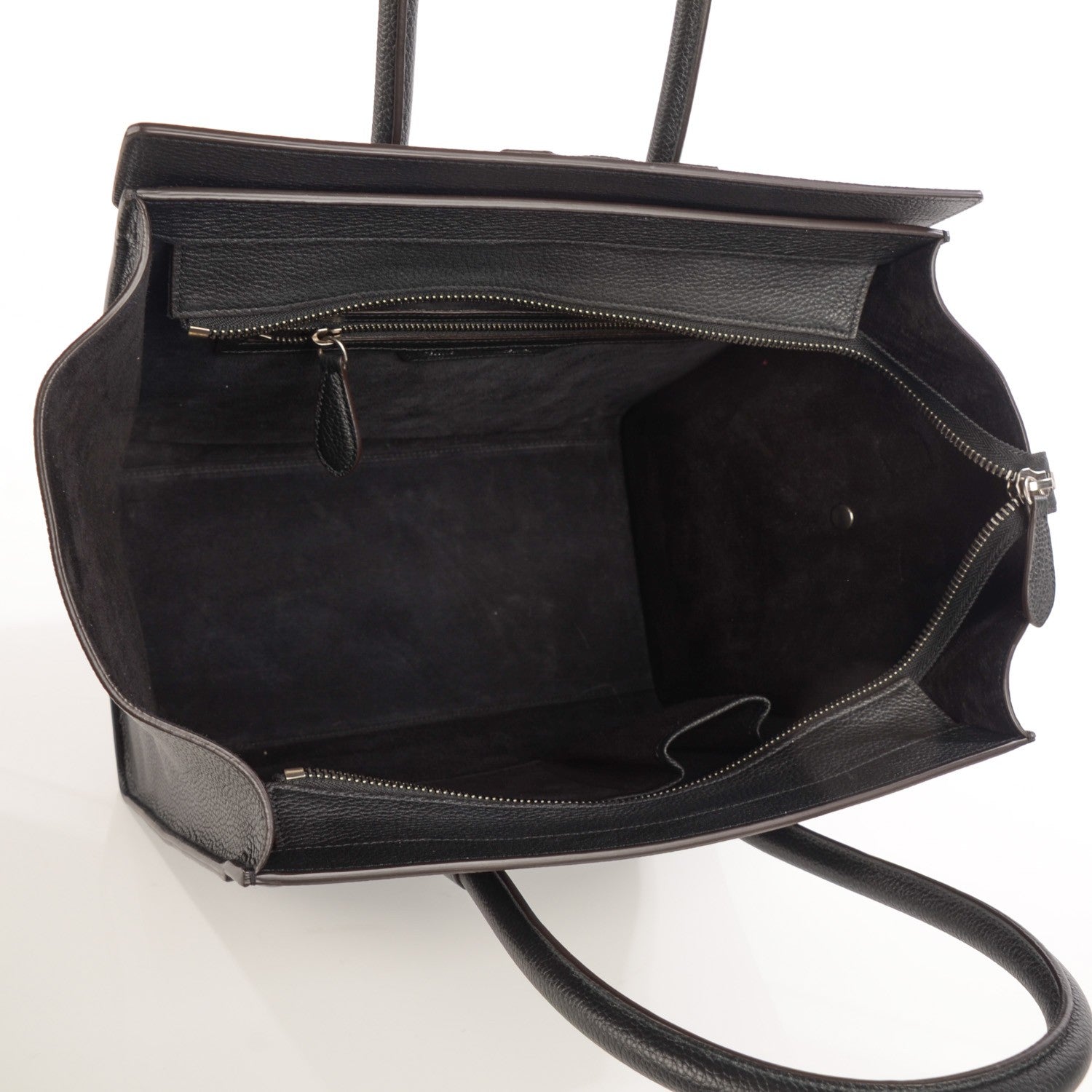 Celine Drummed Calfskin Mini Luggage Black 5 of 8