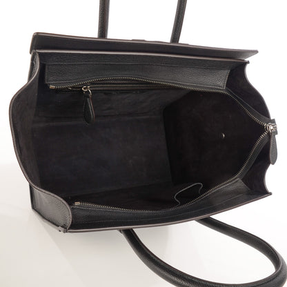 Celine Drummed Calfskin Mini Luggage Black 5 of 8