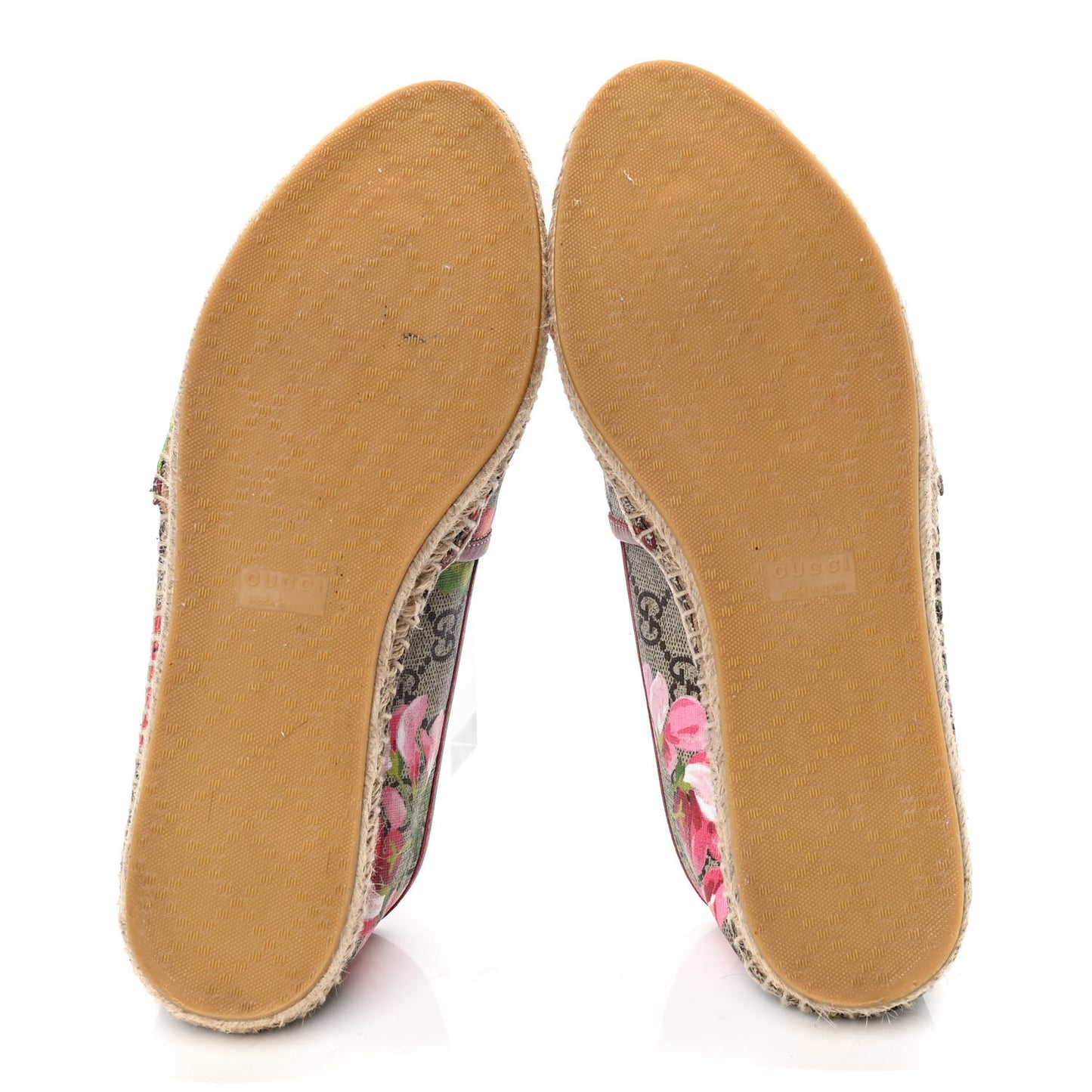 GG Supreme Monogram Blooms Espadrilles 37.5 Beige Multicolor Dry Rose
